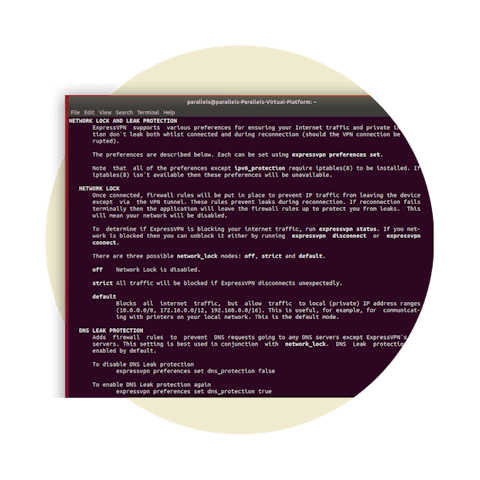 Linux için Ağ Kilidi. Linux'ta kod satırları.