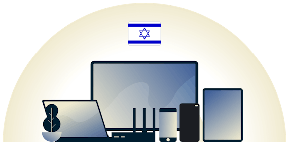 Israel VPN protegendo uma variedade de dispositivos.