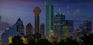 Dallas skyline.