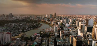 Cityscape of Dhaka, Bangladesh.