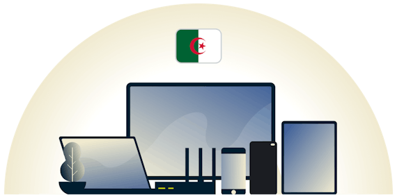 Una VPN de Argelia protegiendo diversos dispositivos.