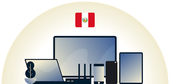 Peru VPN protégeant une variété d'appareils.