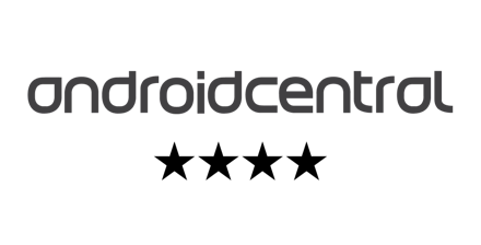 Logotipo do Android Central com 4 estrelas para o carrossel de depoimentos do Aircove