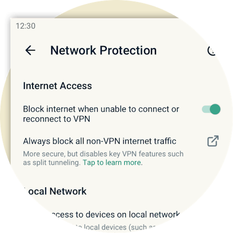 Network Lock per Android.