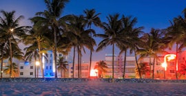 Uma praia em Miami.