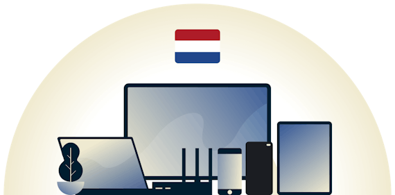 VPN suojaa eri laitteita Hollannissa.