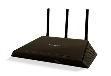 ExpressVPN for routers. Black Netgear router. 