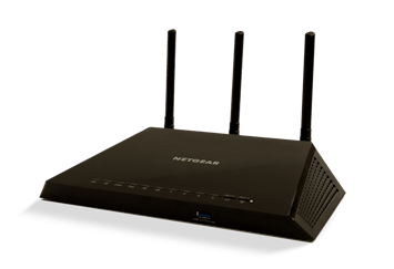 ExpressVPN for routers. Black Netgear router.