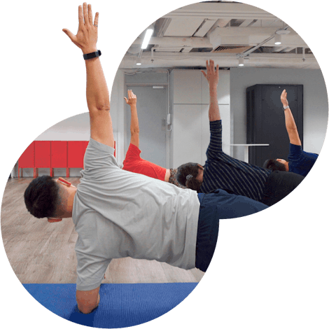 Work-Life Balance at ExpressVPN employees doing yoga