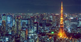 Nachtzicht op Tokyo.