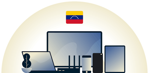 Venezuela VPN som skyddar en mängd olika enheter.