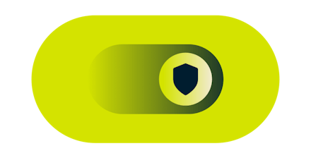 Um botão de escudo ligado.