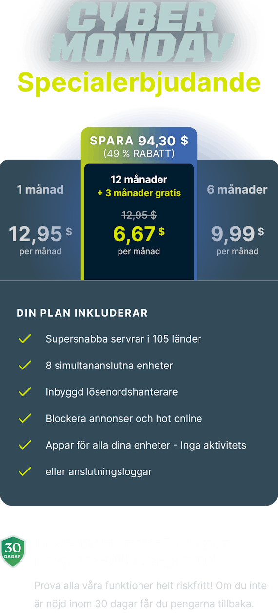 ExpressVPN:s abonnemang och priser