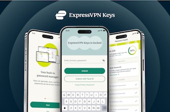 Different ExpressVPN Keys screens e.g., Password Health
