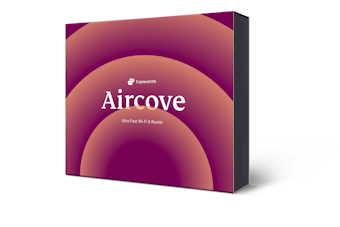Front of ExpressVPN Aircove packaging.