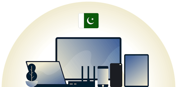 VPN Paquistão protegendo uma variedade de dispositivos.