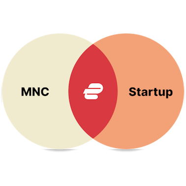 startup vs. MNC ExpressVPN Venn diagram