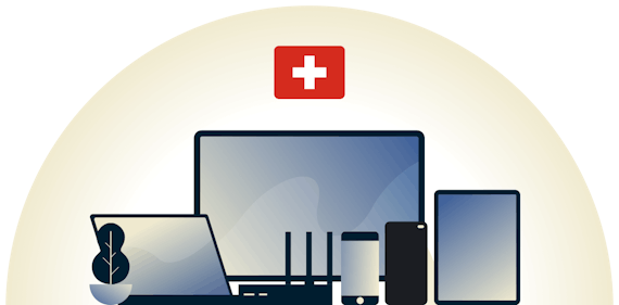 VPN สวิตเซอร์แลนด์ที่กำลังปกป้องอุปกรณ์หลากหลายชนิด