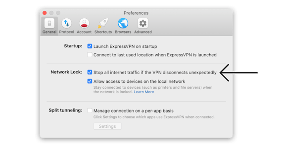 Turn on Network Lock to prevent leaks on uTorrent.