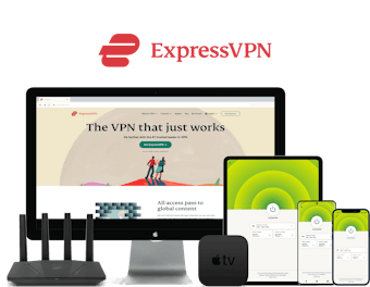 Сайт ExpressVPN и приложения на разных устройствах.