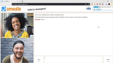 Omegle chat screen. 