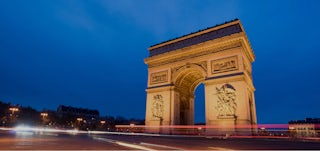 The Arc de Triomphe in Paris.