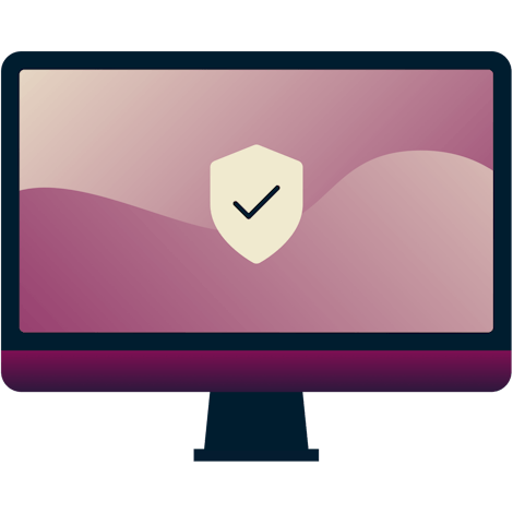 What is the difference between a Proxy and a VPN? Computer screen with a shield with a checkmark on it.