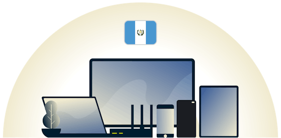 VPN de Guatemala protegiendo a una variedad de dispositivos