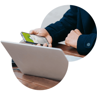 Person using ExpressVPN