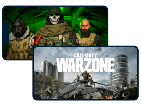 An Android and iPhone with Call of Duty: Warzone Mobile.