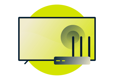 Connect smart TV to a VPN-enabled router.