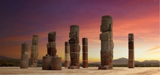 Toltec sculptures in Mexico.
