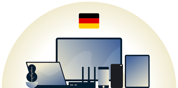 VPN per la Germania che protegge una varietà di dispositivi.
