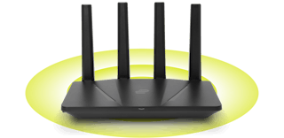 Router VPN yang disarankan: ExpressVPN Aircove AX1800 dengan sorotan hijau