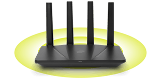 Rekommenderade VPN-routrar: ExpressVPN Aircove AX1800 med grön markering