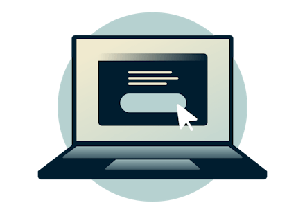 Laptop with signup screen.