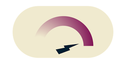 Lightning bolt speed meter.
