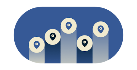 Visual dengan 5 lokasi VPN
