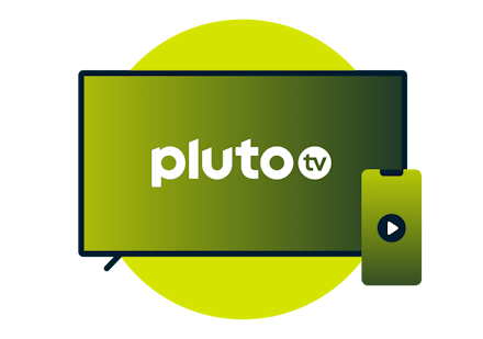 Logo de Pluto TV sur un écran