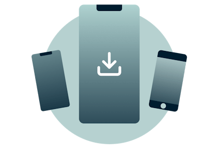 Download-Symbol auf mobilen Geräten.