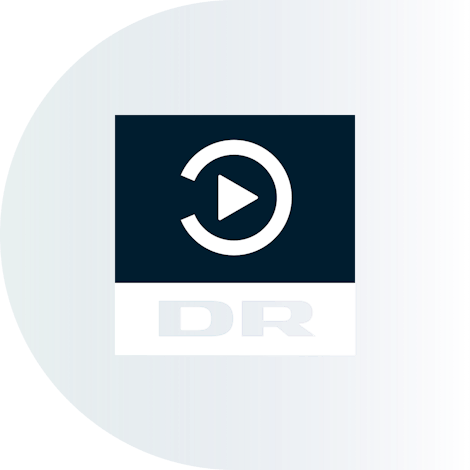 Consultez le contenu de la plateforme danoise DR TV avec un VPN. Logo DR TV.
