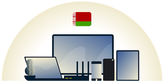 VPN pour la Biélorussie protégeant une variété d'appareils