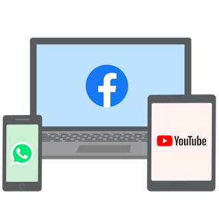Facebook, WhatsApp, and YouTube unblocked on phones, laptops, and tablets.