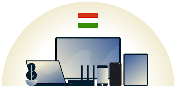 VPN ungherese che protegge una varietà di dispositivi.