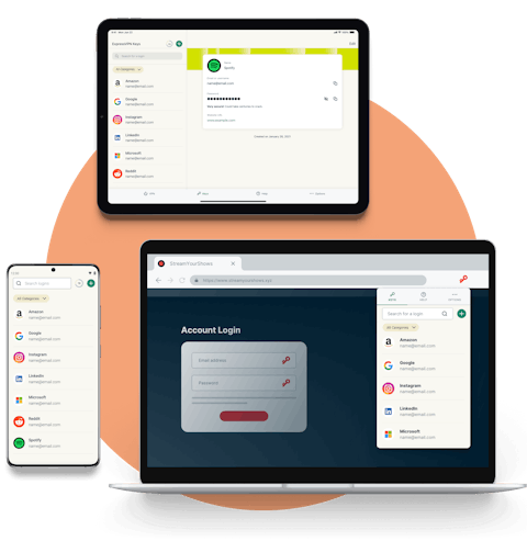 Acceda a ExpressVPN Keys en todos sus dispositivos.