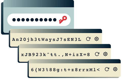 Käytä ExpressVPN Keys -salasanaohjelmaa luodaksesi vahvoja salasanoja.