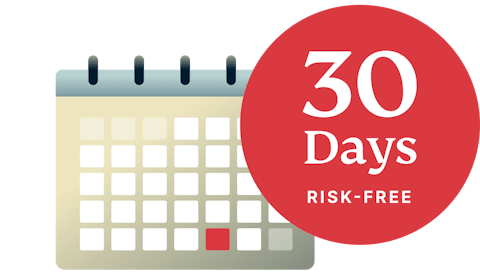 Зображення календаря зі значком 30 днів без ризиків