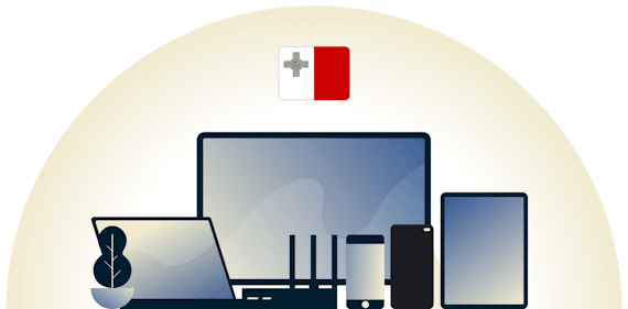 Malta VPN protecting a variety of devices.