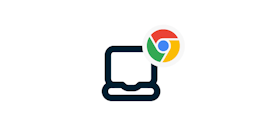 Logo di Chromebook sull'icona di un laptop.