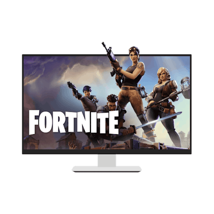 Fortnite en la pantalla de un equipo.